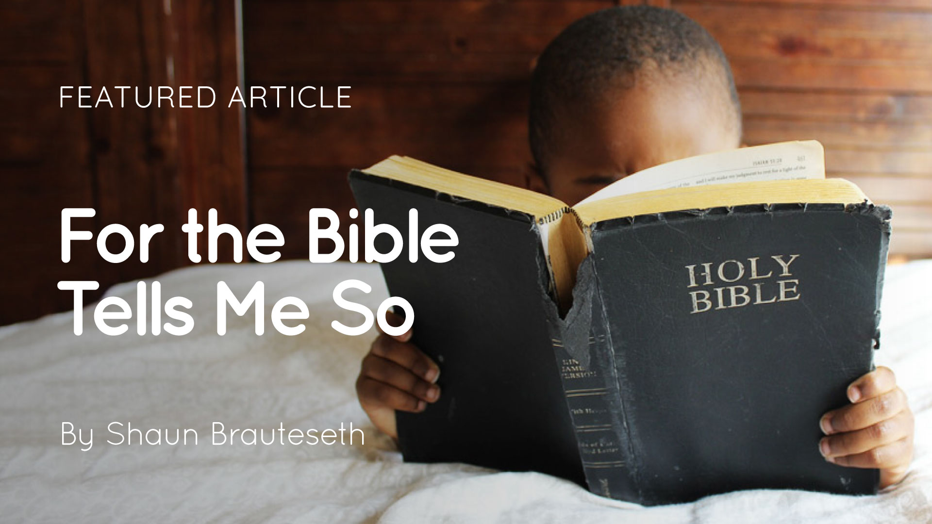 For the Bible Tells Me So article artwork